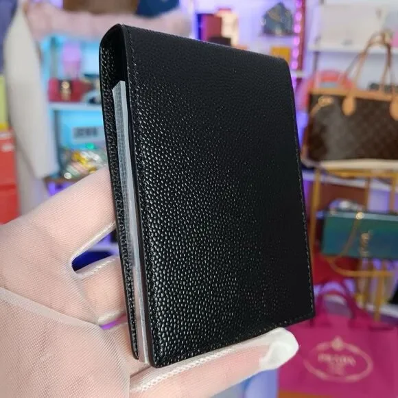 Yves Saint Laurent Black Leather Stationary NotePad Cover Case/Card Case full se - Picture 8 of 8